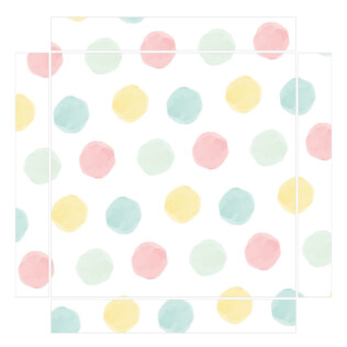 Sticker Ikea Lack Points Aquarelle 35x35cm