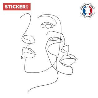 Sticker Faces Line Art