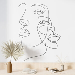 Sticker Faces Line Art