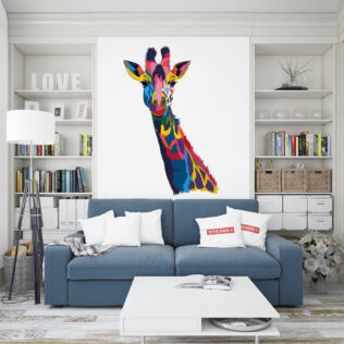 Sticker Girafe Multicolore