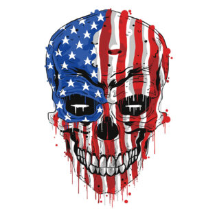 Sticker Tete De Mort USA