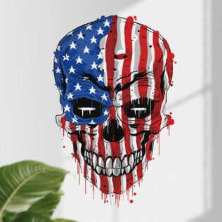 Sticker Tete De Mort USA
