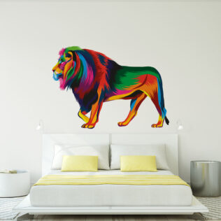 Sticker Lion Coloré