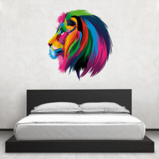 Sticker Lion Multicolore