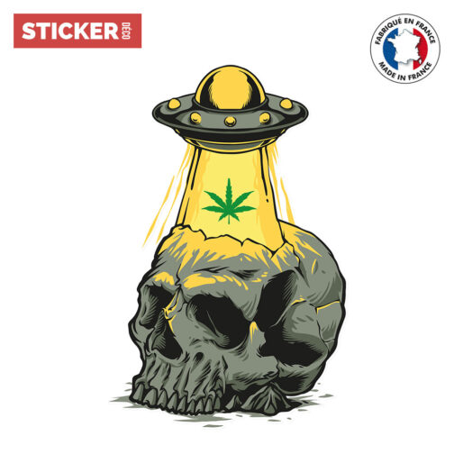 Sticker Crane Alien Cannabis