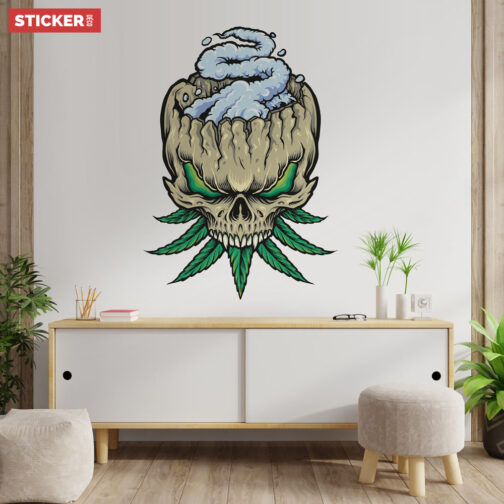sticker crane volcan cannabis