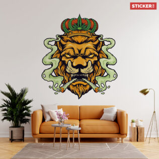 Sticker Mural Tête de mort rasta - Autocollant Intérieur Tête de mort rasta