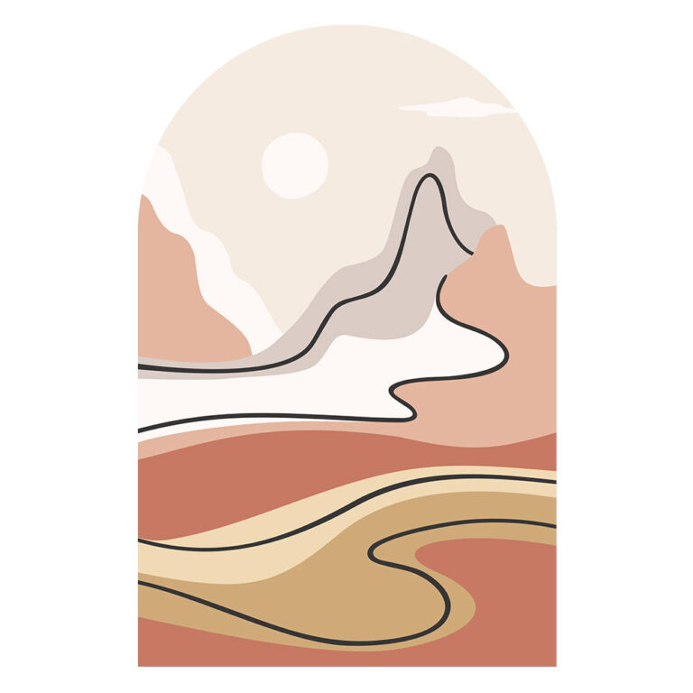 Sticker Arche Montagne Moderne | Sticker Deco | StickerDeco.fr