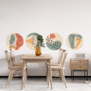 Stickers Minimalistes Ronds Déco