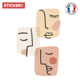 Stickers Visages Minimalistes
