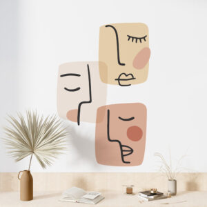 Stickers Visages Minimalistes