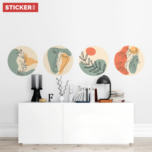 Stickers Minimalistes Ronds Déco