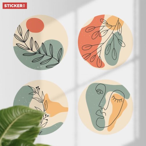 Stickers Minimalistes Ronds Déco