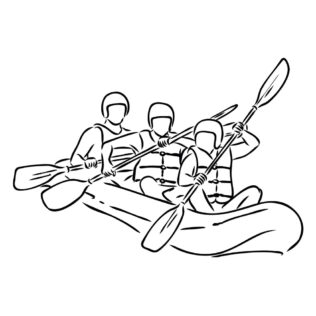 Sticker Canoë Rafting