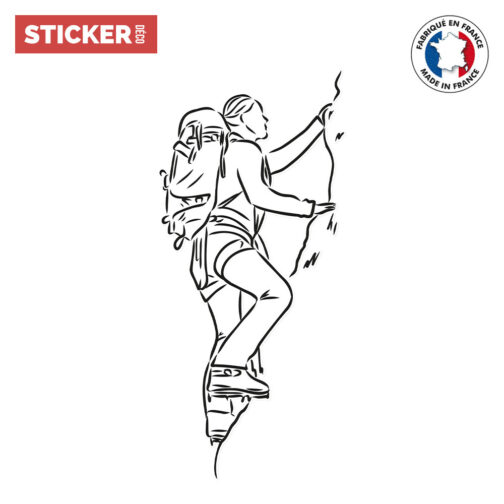 Sticker Femme Alpiniste