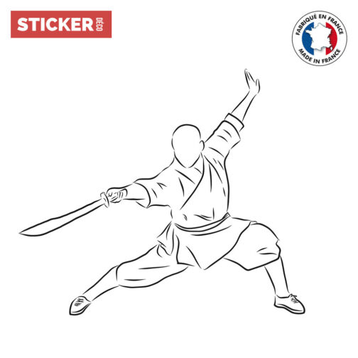 Sticker Kung Fu Line Art