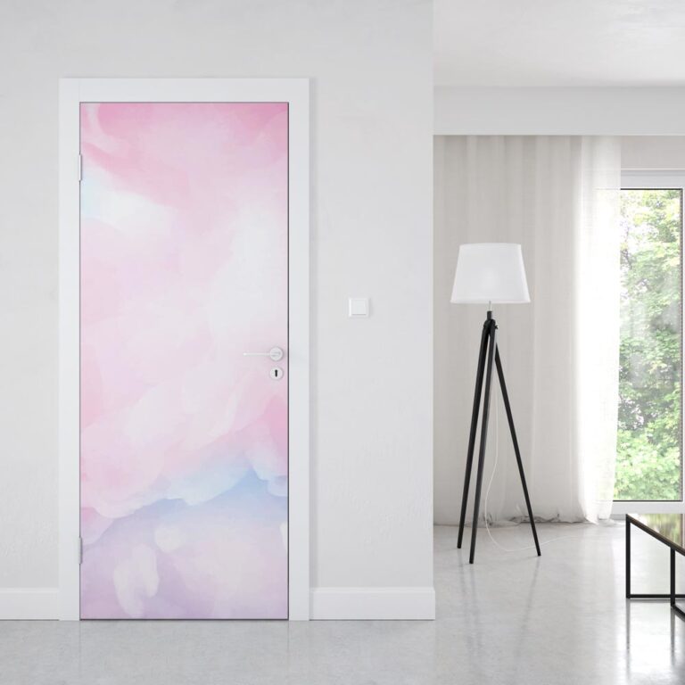 Sticker Porte 3D Paysage 77x200cm - Autocollant Trompe-l'œil - Déco Maison Amovible