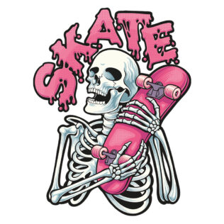 Sticker Skate Graffiti Squelette