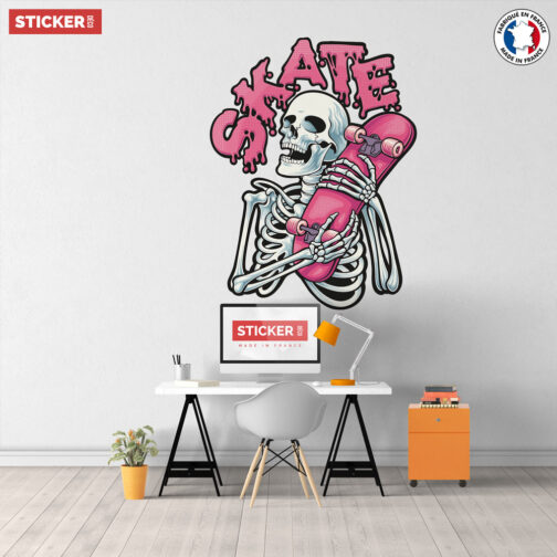 Sticker skate graffiti squelette