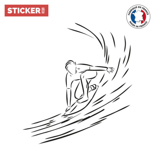 Sticker Surf Line Art