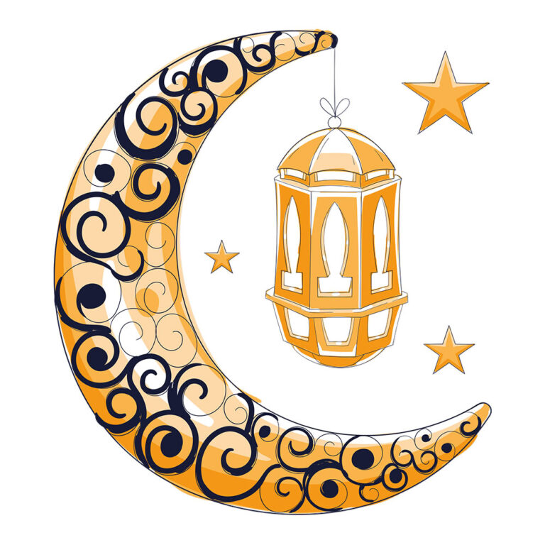 Lune Sticker Sticker Croissant de Lune et Lanterne | Stickers | Stickerdeco.fr