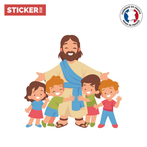 Sticker Jésus Et Les Enfants