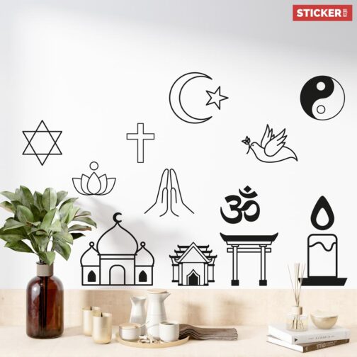 Stickers Symboles Paix Et Religions