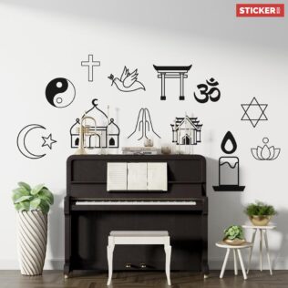 Stickers Symboles Paix Et Religions