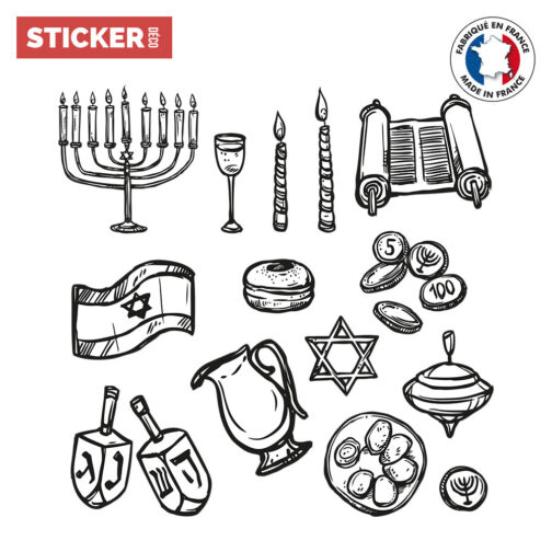 Stickers Symboles Religieux Juif