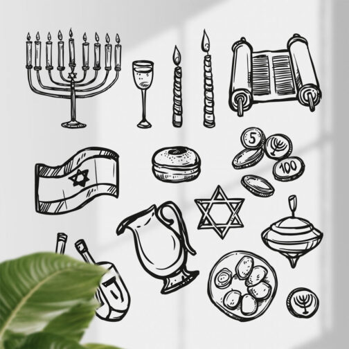 Stickers Symboles Religieux Juif