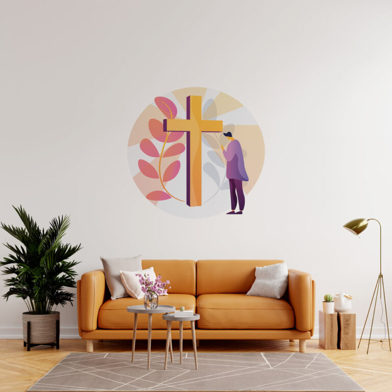 Sticker Mural Chrétien "Rendez Grâce Au Seigneur Car Il Est BON" - Neuf
