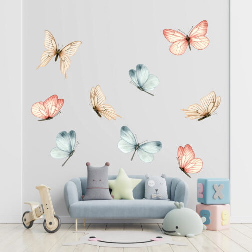 Sticker Sérénité Papillons Translucides
