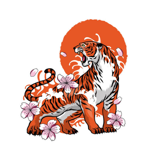 Sticker Tigre Sakura