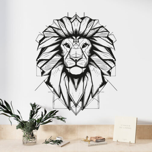 Sticker Totem Lion Monochrome