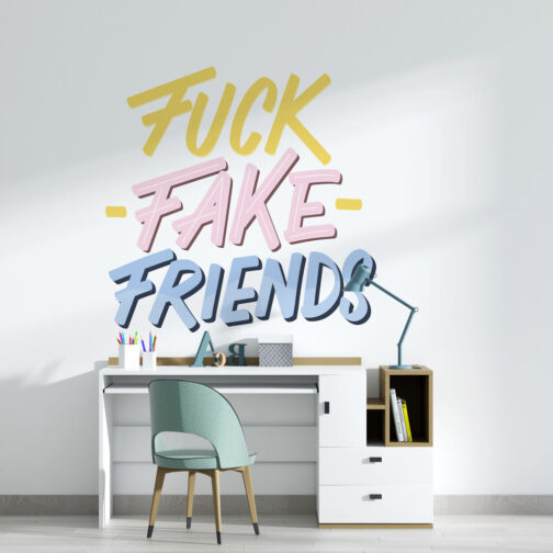 Sticker Citation Fuck Fake Friends