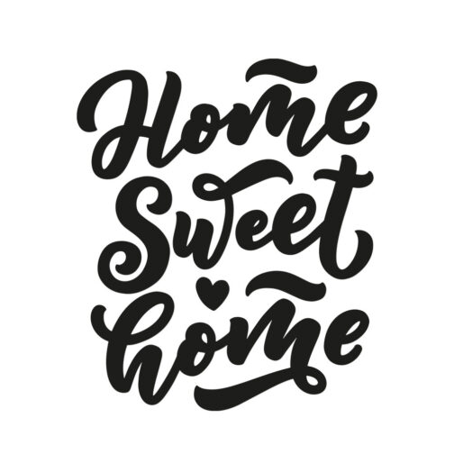 Sticker Citation Home Sweet Home