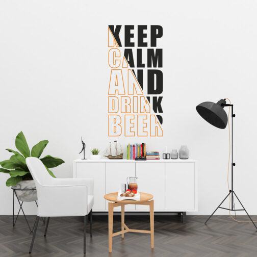 Sticker Citation Keep Calm Beer