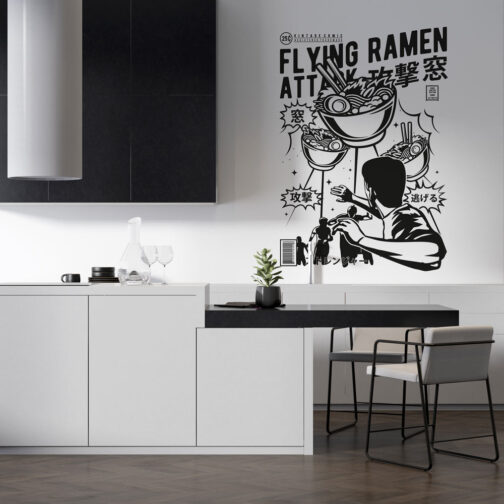 Sticker Attaque Ramen Volant