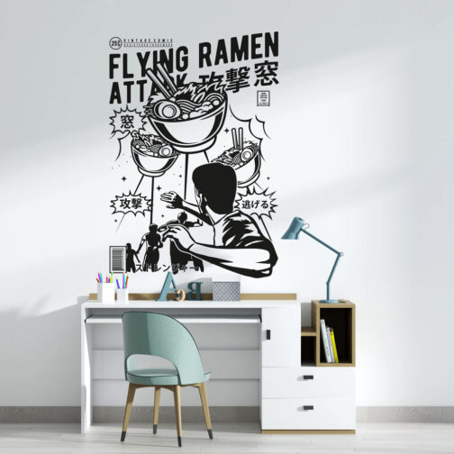 Sticker Attaque Ramen Volant