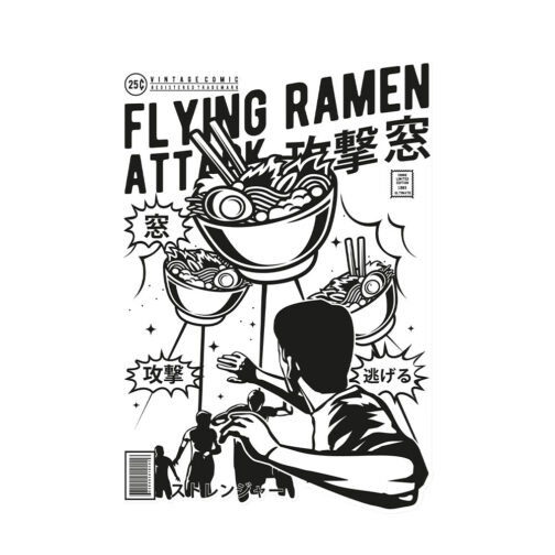 Sticker Attaque Ramen Volant