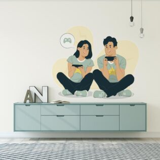 Sticker Couple Jeux Mobiles