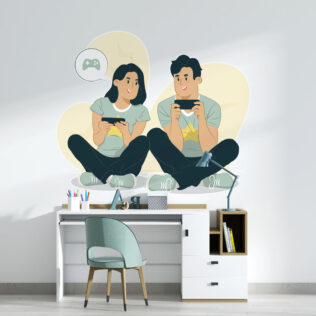 Sticker Couple Jeux Mobiles