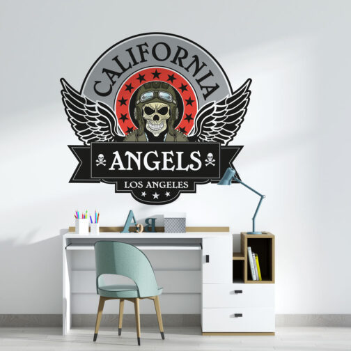 Sticker Crâne Aviateur Californien