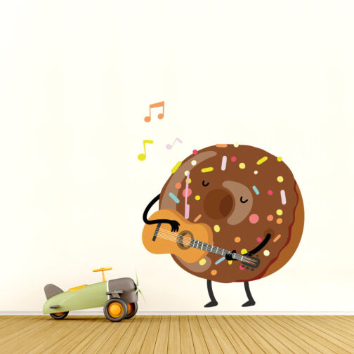 Sticker Donut Guitariste