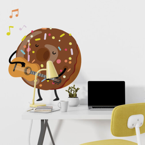 Sticker Donut Guitariste