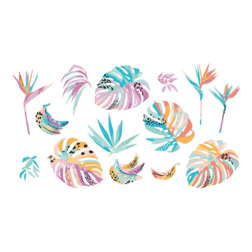 Sticker Feuilles Tropicales Fantaisie