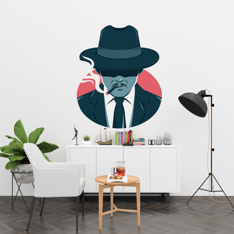 Sticker Homme Énigmatique | Stickers Vintages | Stickerdeco.fr