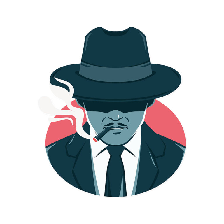 Sticker Homme Énigmatique | Stickers Vintages | Stickerdeco.fr