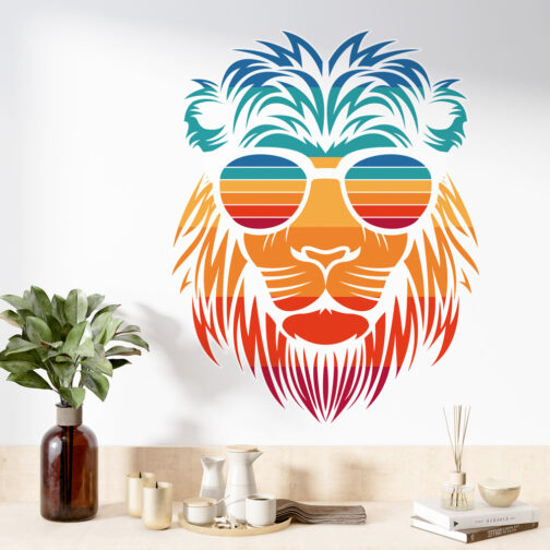 Sticker Lion Solstice Coloré