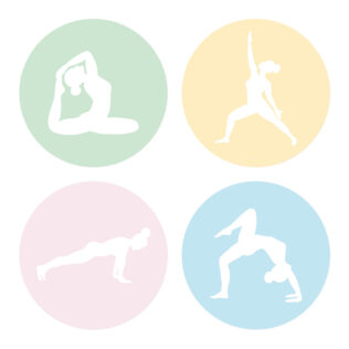 Sticker Palette Yoga Pastel